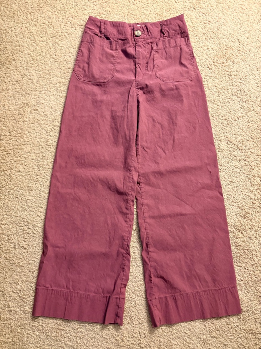 Maeve Mauve Wide-Leg Trousers